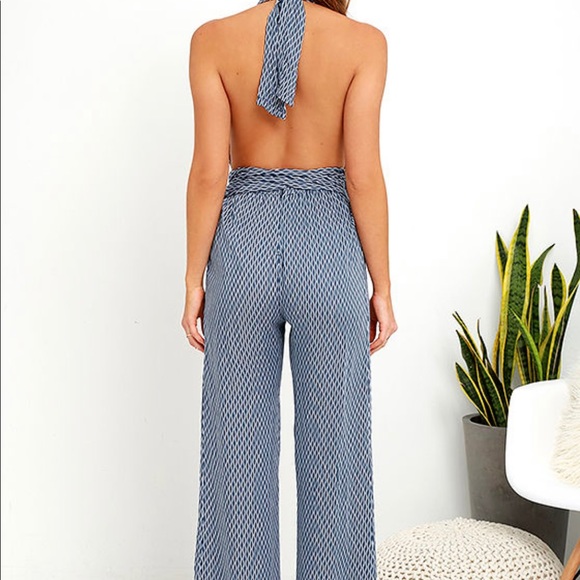 Faithfull the Brand Lola Blue Print Jumpsuit - Picture 6 of 8